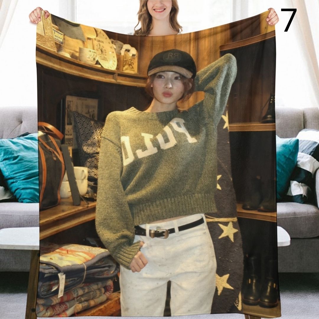 TWICE Sana Blanket, TWICE Flannel Throw Blanket, Gifts for ONCE