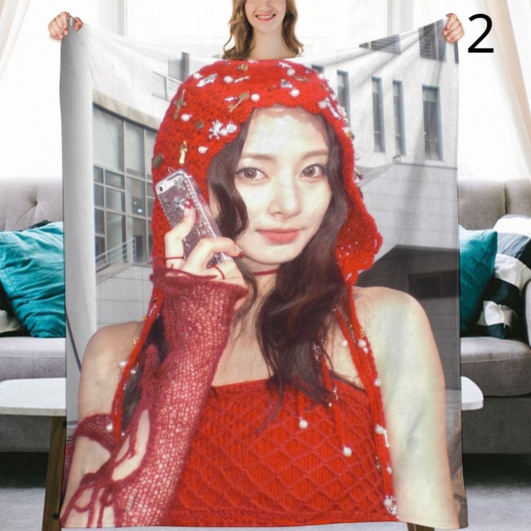 TWICE Tzuyu Blanket, TWICE Flannel Throw Blanket, Gifts for ONCE