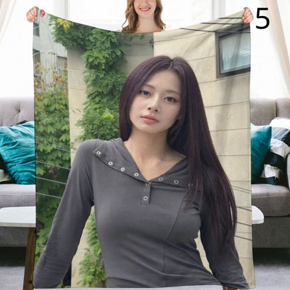 TWICE Tzuyu Blanket, TWICE Flannel Throw Blanket, Gifts for ONCE