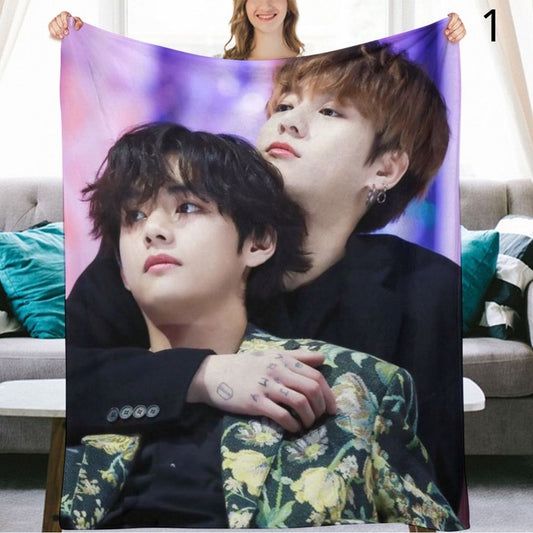 BTS Ship Blanket, BTS Bangtan Boys Flannel Throw Blanket, Gifts for Army